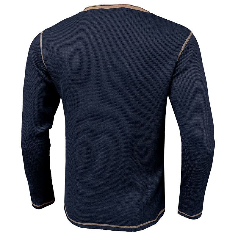 Herren Langarmshirt Modern Gestreift Berlin Style