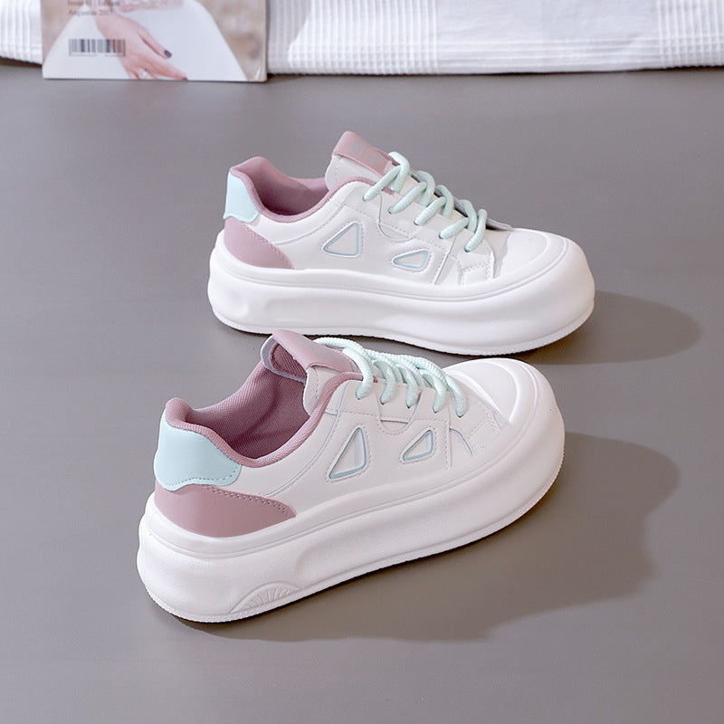 Damen Sneaker Plattform Modisch Hoch