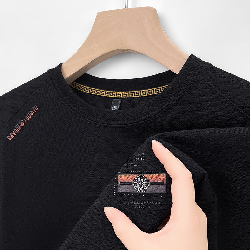 Herren Sweatshirt atmungsaktiv mit Sportstruktur Grau