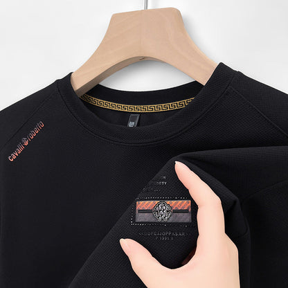 Herren Sweatshirt atmungsaktiv mit Sportstruktur Grau