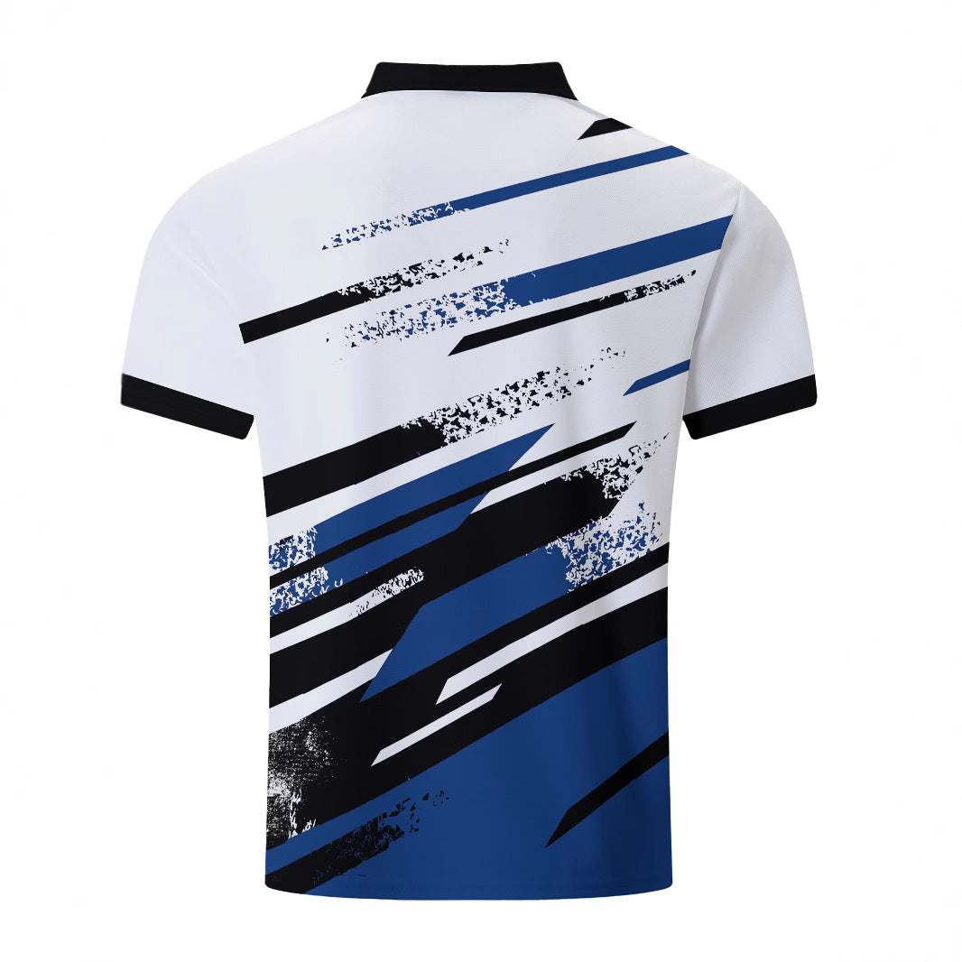 Herren Poloshirt Kurzarm Streifenmuster Modern Style