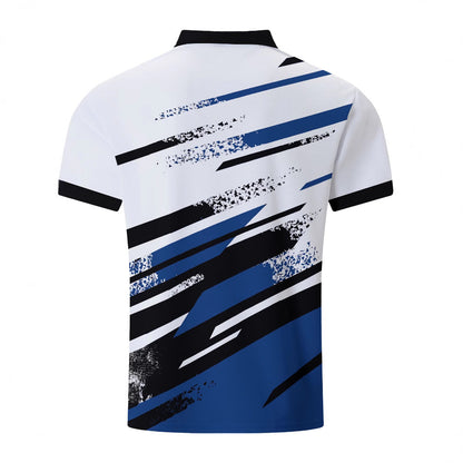 Herren Poloshirt Kurzarm Streifenmuster Modern Style