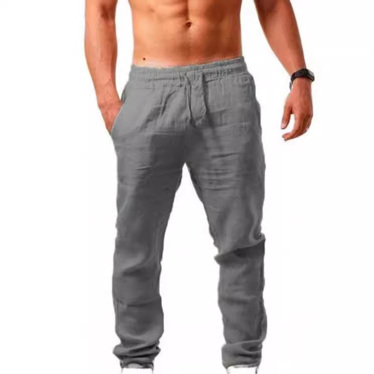 Leinenhose Herren Leicht Atmungsaktiv Sommerhose