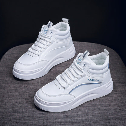 Damen Sneaker High-Top mit dicke Sohle und weicher Innensohle Modisch