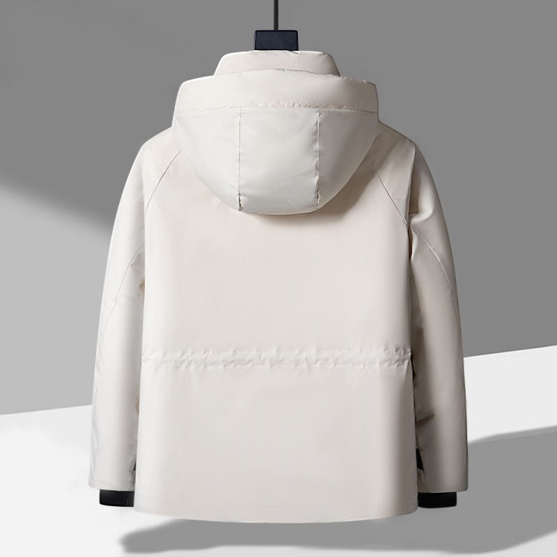 Herren Winterjacke Isoliert Warm mit Kragen und Taschen