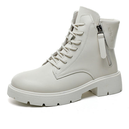 Damen Lederstiefeletten Lederschuhe Reißverschluss Schwarz