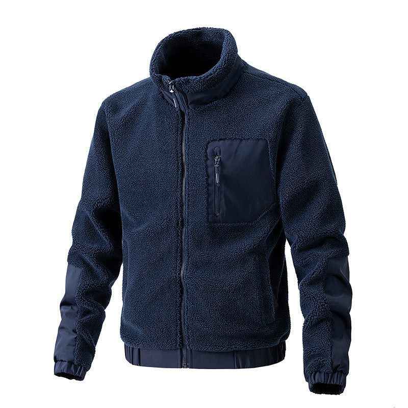 Die neue Bezeichnung lautet: Hochwertige Fleecejacke mit Kragen und seitlichen Reißverschlusstaschen BerlinGlamour