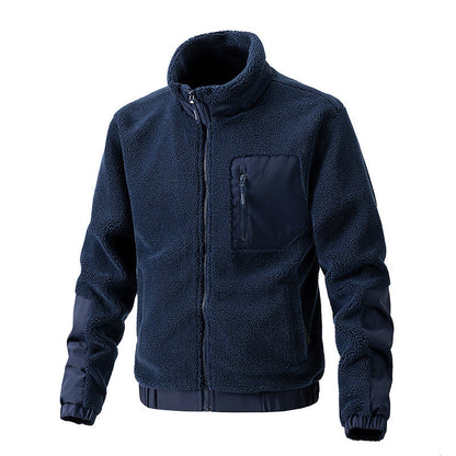 Die neue Bezeichnung lautet: Hochwertige Fleecejacke mit Kragen und seitlichen Reißverschlusstaschen BerlinGlamour