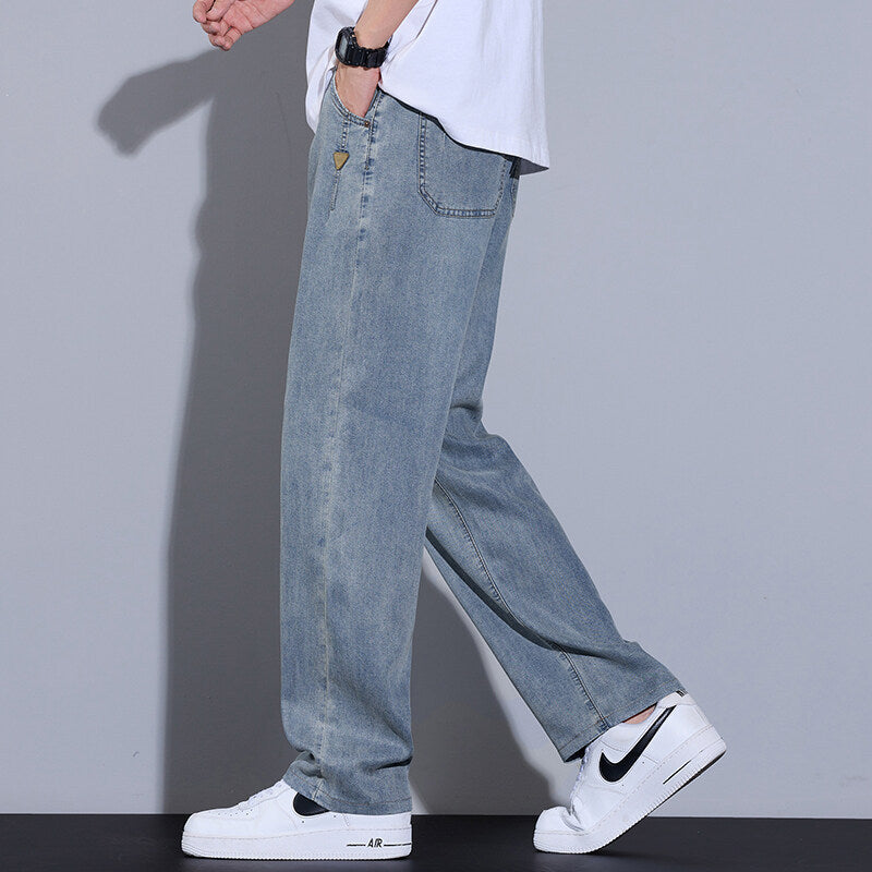 Herren Denim-Hose Weite Bein Berlin Style