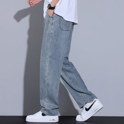 Herren Denim-Hose Weite Bein Berlin Style