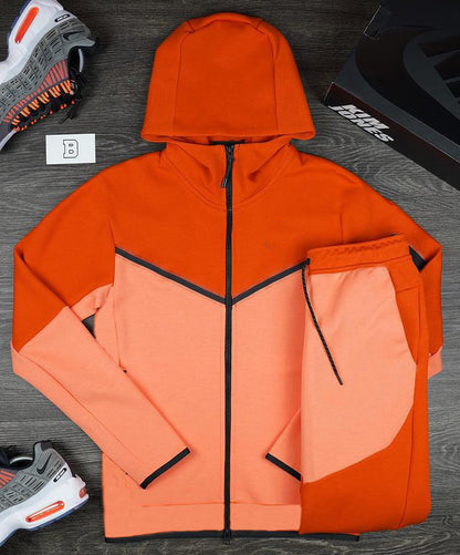 Herren Sport Hoodie Set Atmungsaktiv Modern Kontrast