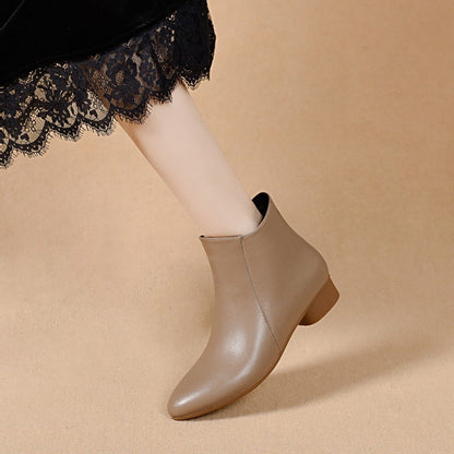 Damen Stiefel Spitz Schuhe Hochwertig Lederschlange