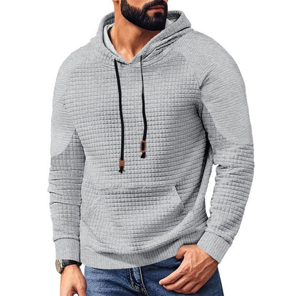 Herren Kapuzenpullover Strukturiert Modern mit Kängurutasche