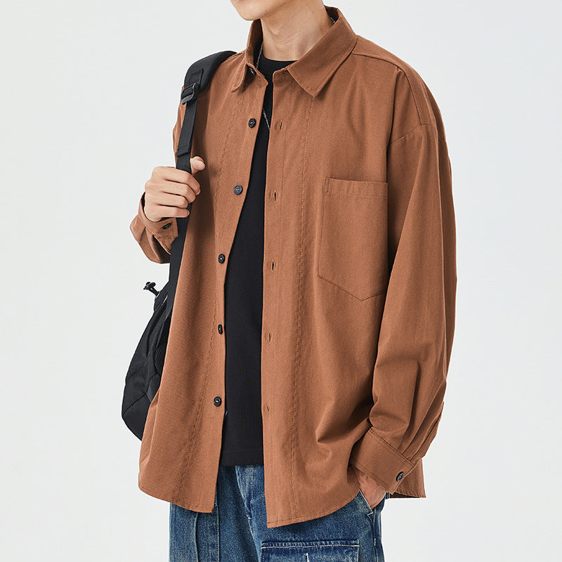 Herren Langarmhemdjacke Leicht Lässig Modern