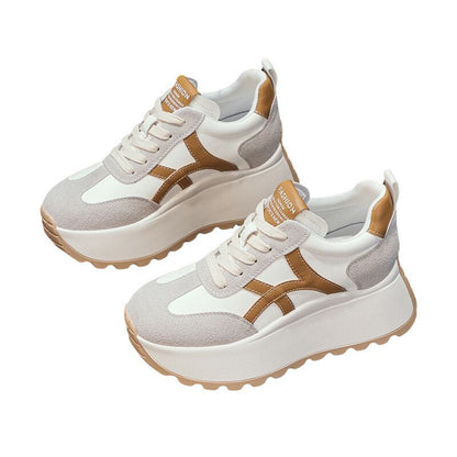 Damen Sneaker Hochplateau Sportlich Komfortabel Laufschuhe