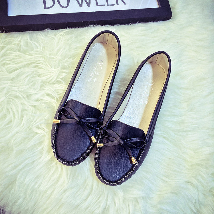 Damen Mokassin Slipper Elegant Komfortabel Schleife