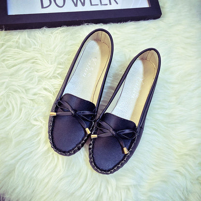 Damen Mokassin Slipper Elegant Komfortabel Schleife