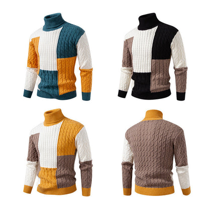 Herren Pullover Rollkragen Modern Strickdesign