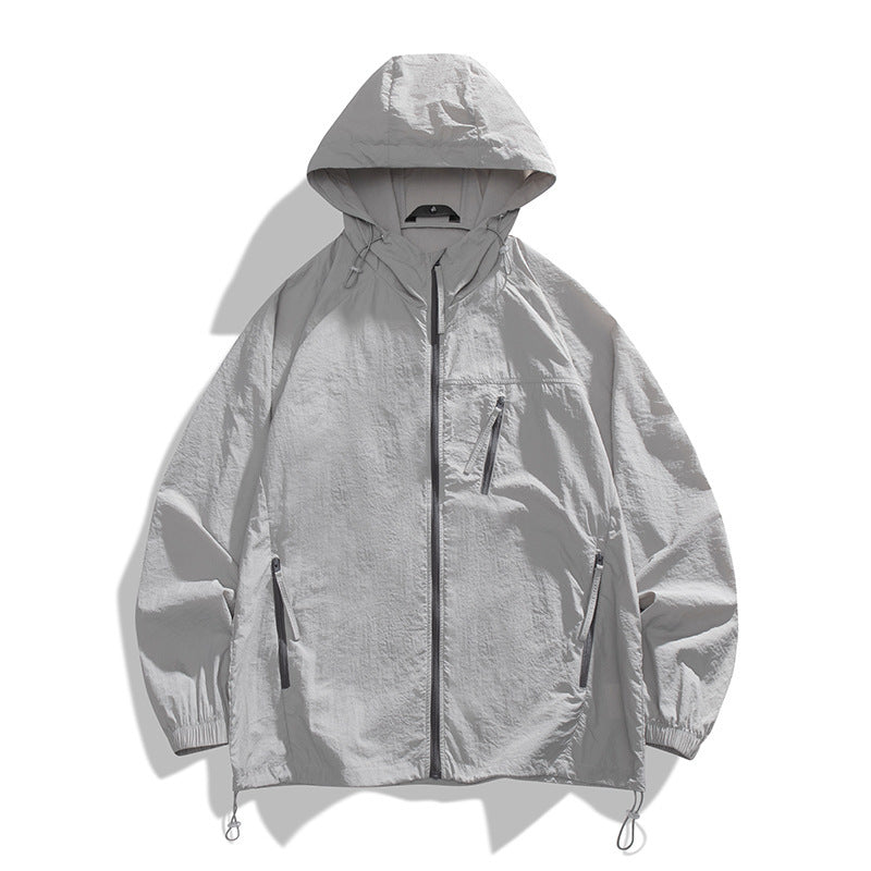 Herren Windjacke Leicht atmungsaktiv mit Taschen