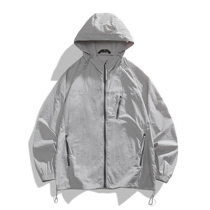 Herren Windjacke Leicht atmungsaktiv mit Taschen