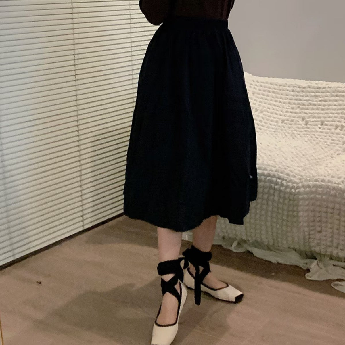 Damen Ballerinas Bequem Elegant Kreuzriemen Komfort Schuhe