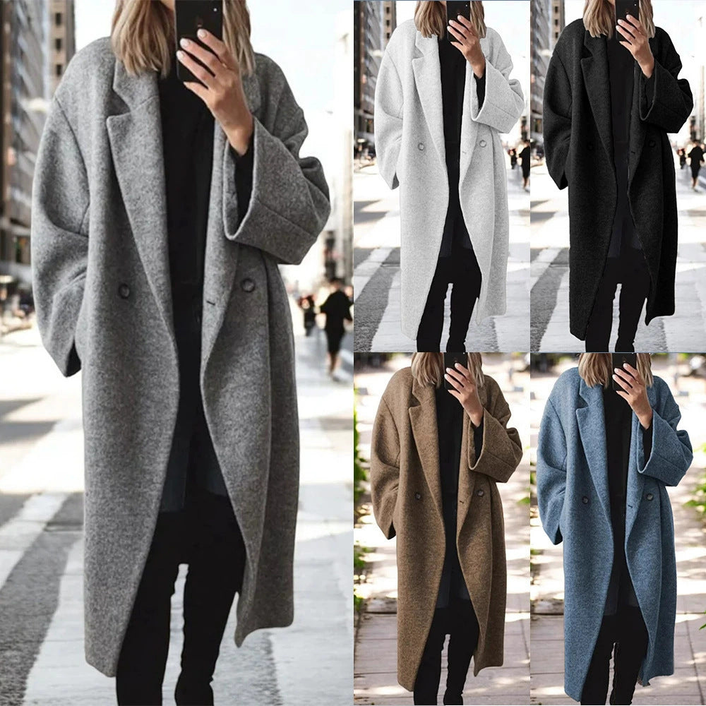 Damen Oversized Wollmantel Großmaßig Warm - BerlinGlamour