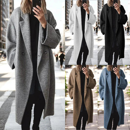 Damen Oversized Wollmantel Großmaßig Warm - BerlinGlamour