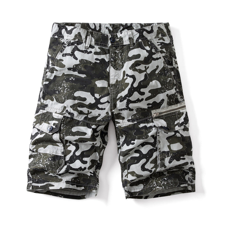 Herren Cargoshorts Camouflage Modern Mit Taschen