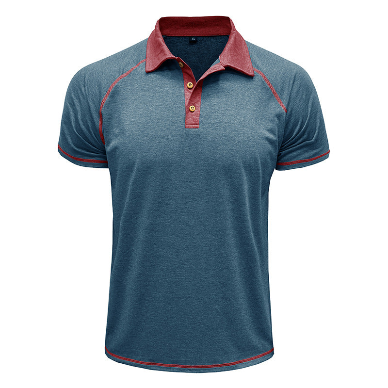 Herren Polohemd Sportlich Kontrastkragen Modern