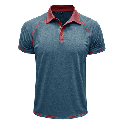 Herren Polohemd Sportlich Kontrastkragen Modern
