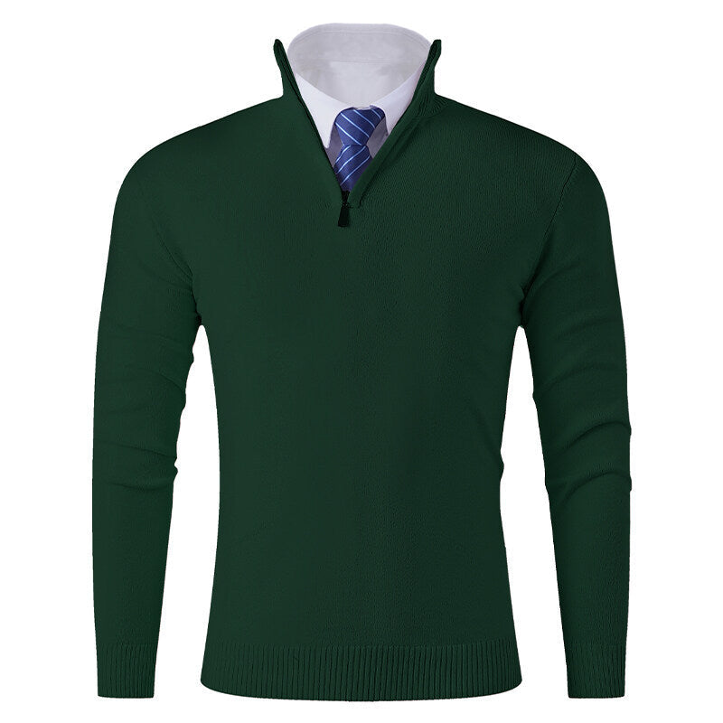 Herren Strickpullover Modern Elastisch Reißverschluss