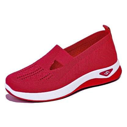 Damen Slip-On Schuhe Bequem Atmungsaktiv Strick