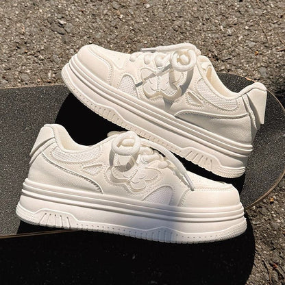 Damen Sneaker Sportlich Luftdurchlässig Plateau