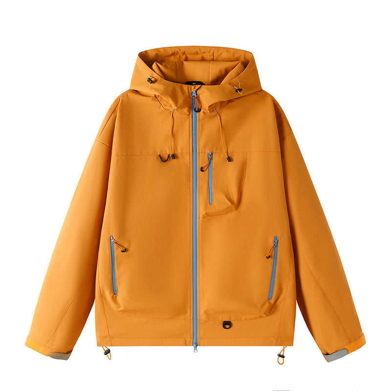 Herren Funktionsjacke Wasserdicht Verstellbare Kapuze