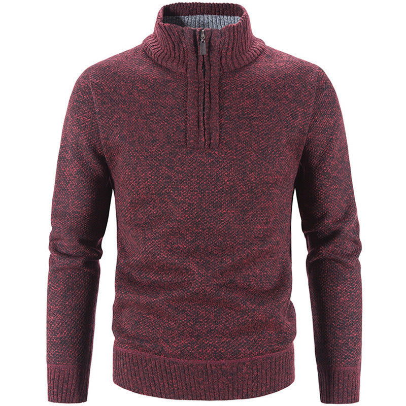 Herren Rollkragenpullover Elegante Reißverschluss Pullover Modern
