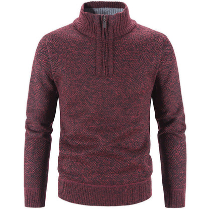 Herren Rollkragenpullover Elegante Reißverschluss Pullover Modern