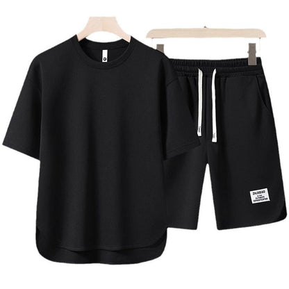 Klassisches Unisex T-Shirt Shorts Set mit Taschen Elastisch