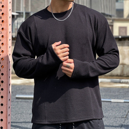 Herren Sweatshirt Lässig Strukturiert Mit Taschen