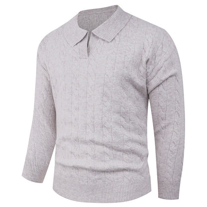 Herren Strickpullover Modern Zopfmuster Elegent