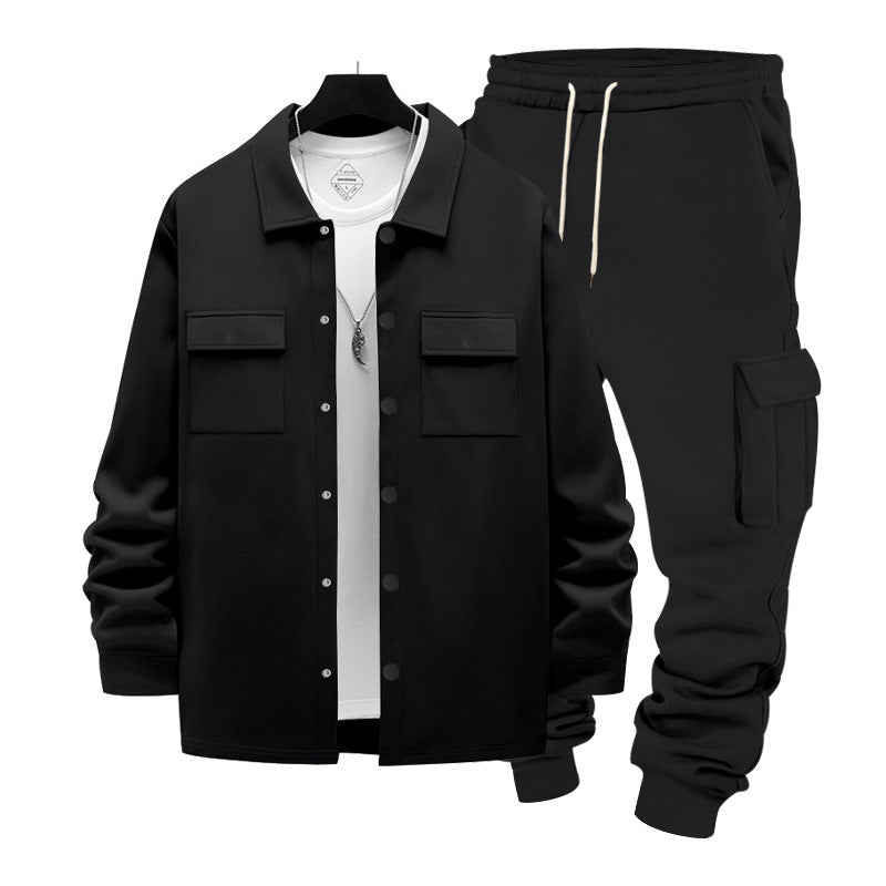 Herren Jogginganzug Lässig Overshirt Set Sportlich