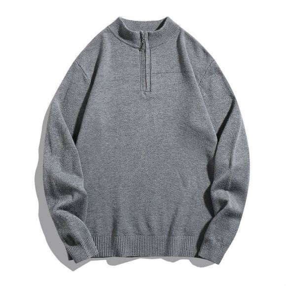 Herren Pullover Stehkragen Reißverschluss Modern Stilvoll