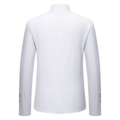 Herren Blazer Elegant mit Gold Stickerei Modern