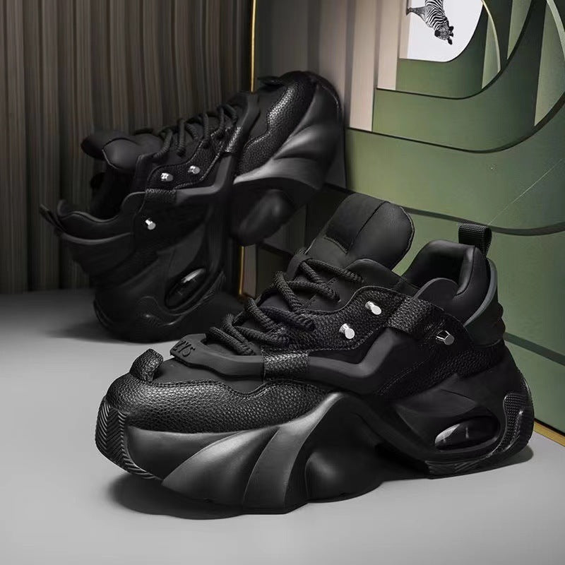 Damen Sneaker Bequem Dämpfung Modisch Schwarz
