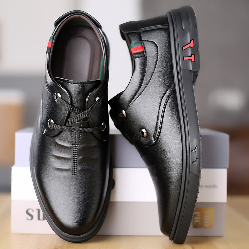 Herren Schnürschuhe Leder Elegante Schwarz Luxus
