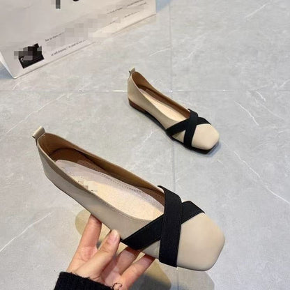 Damen Ballerinas Elegante Kreuzriemen Schuhe - BerlinGlamour