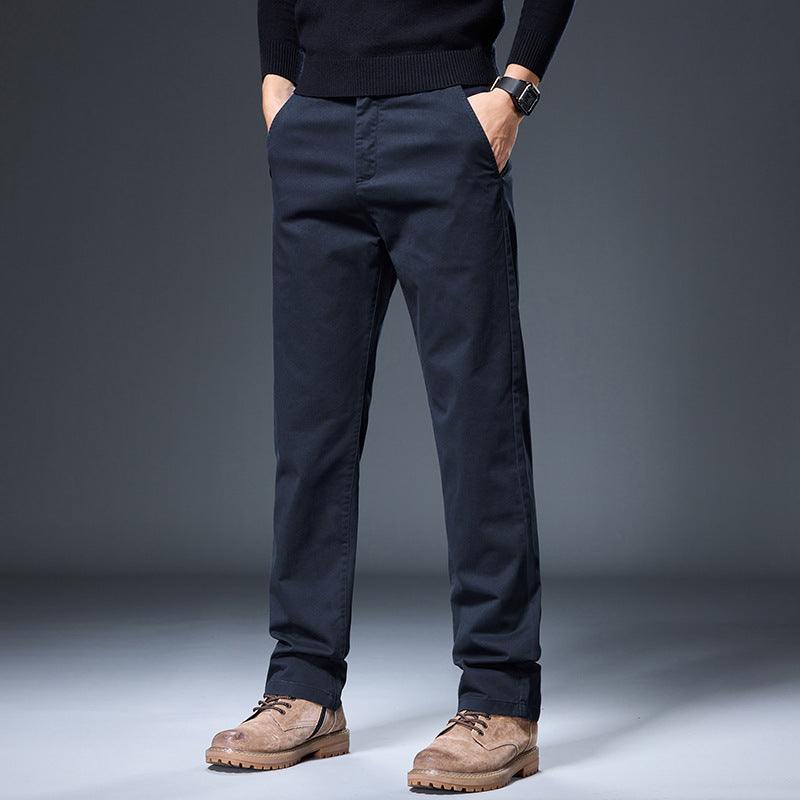 Herren Chinos Bequem Elastisch Slim Fit