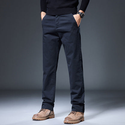 Herren Chinos Bequem Elastisch Slim Fit