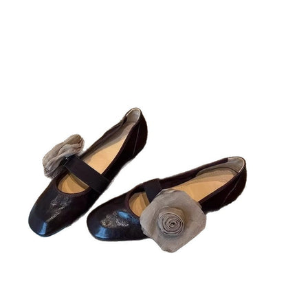 Damen Ballerinas Blumen Elegant Flexibel