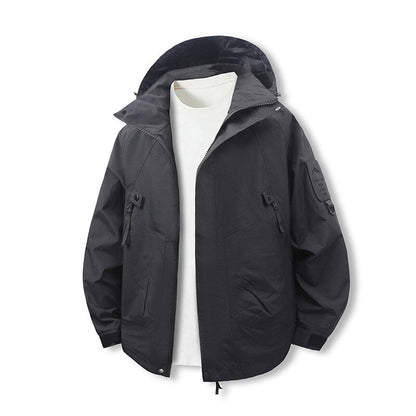 Wasserabweisende Outdoor-Jacke Herren Funktionsjacke Verstellbar