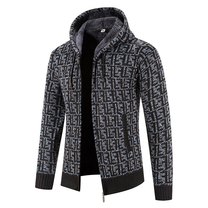 Herren Strickjacke Modisch Hochgeschlossen Kragen Winter